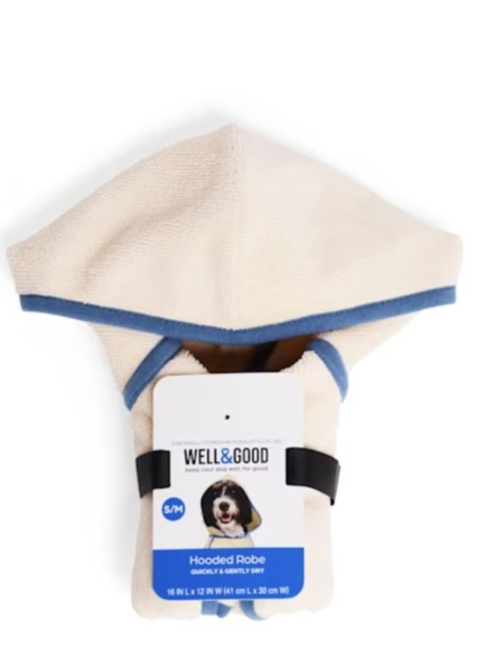 Well & Good Hooded Robe for Dogs, Small/Medium - Picture 2 of 7